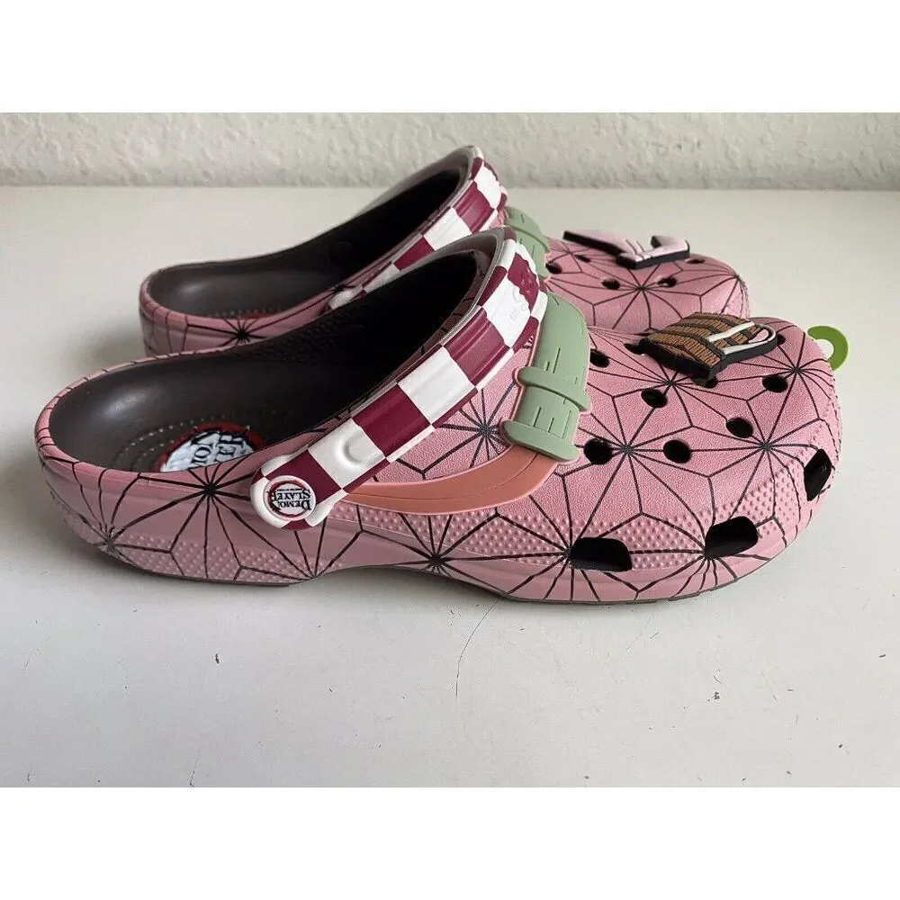 Crocs Demon Slayer Nezuko‎ Pink Anime Classic Clog 209320-206 Men’s Sz 12 NEW